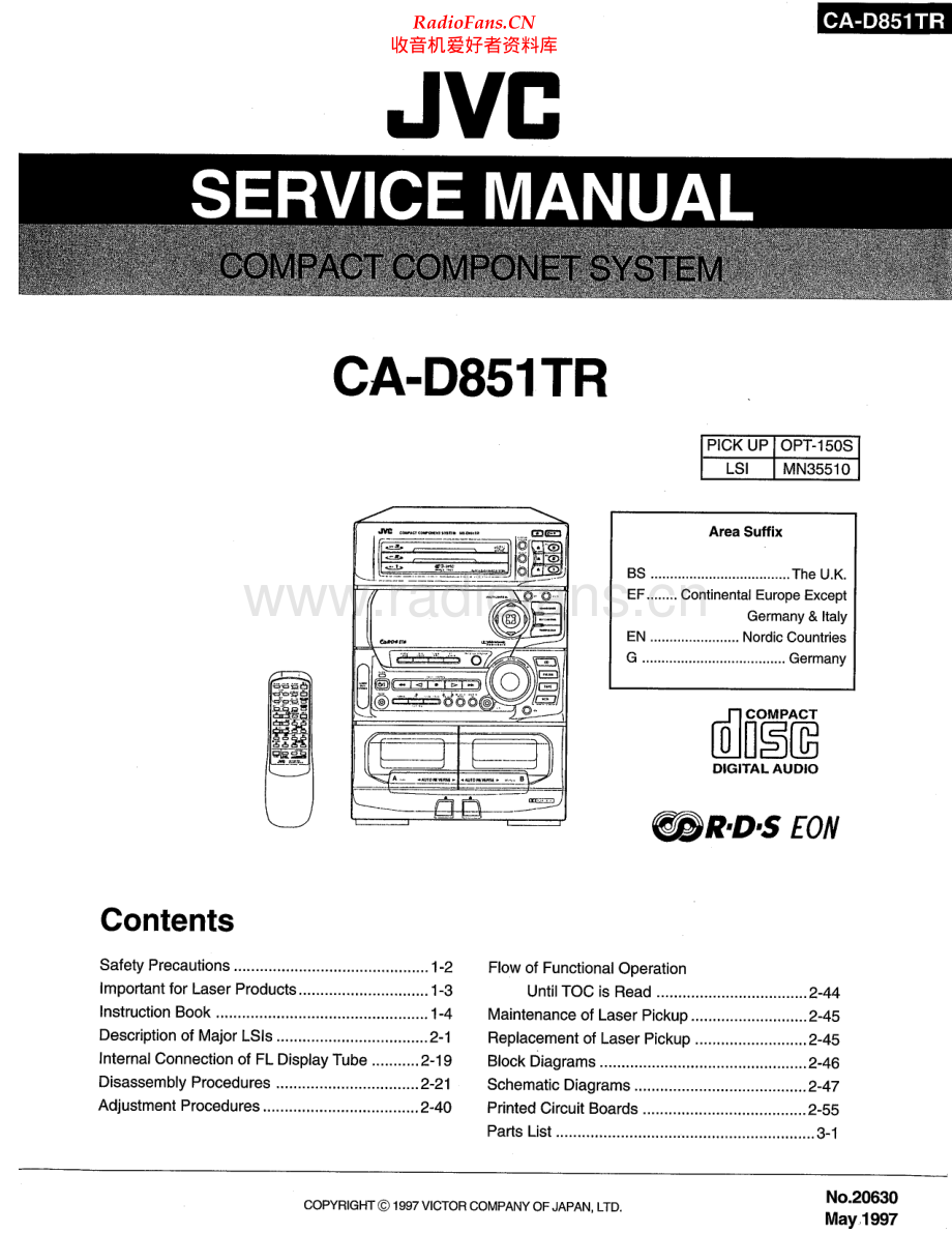 JVC-CAD851TR-cs-sm 维修电路原理图.pdf_第1页