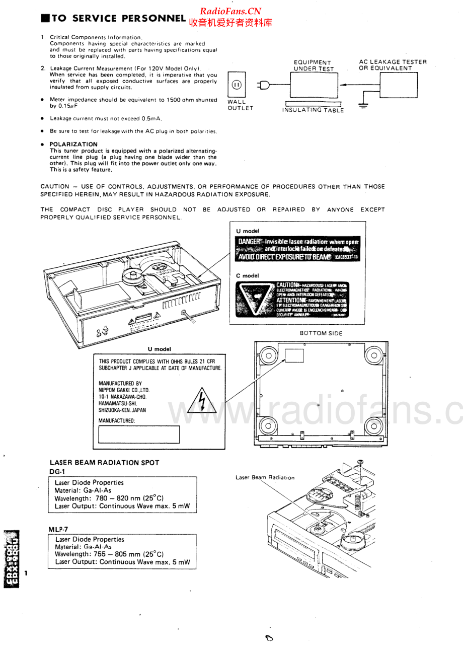 Yamaha-CDX900-cd-sm 维修电路原理图.pdf_第2页