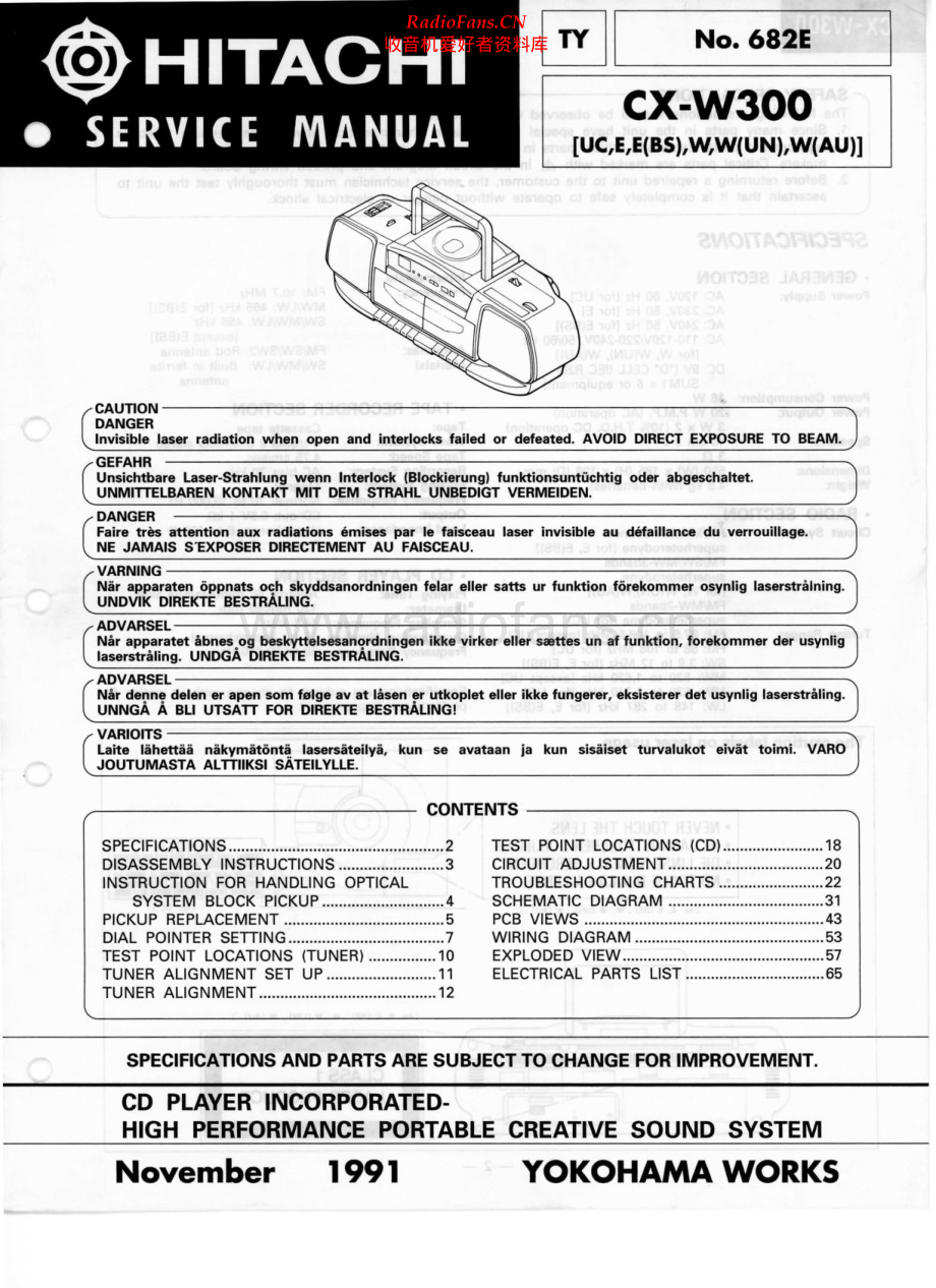 Hitachi-CXW300-cs-sch 维修电路原理图.pdf_第1页