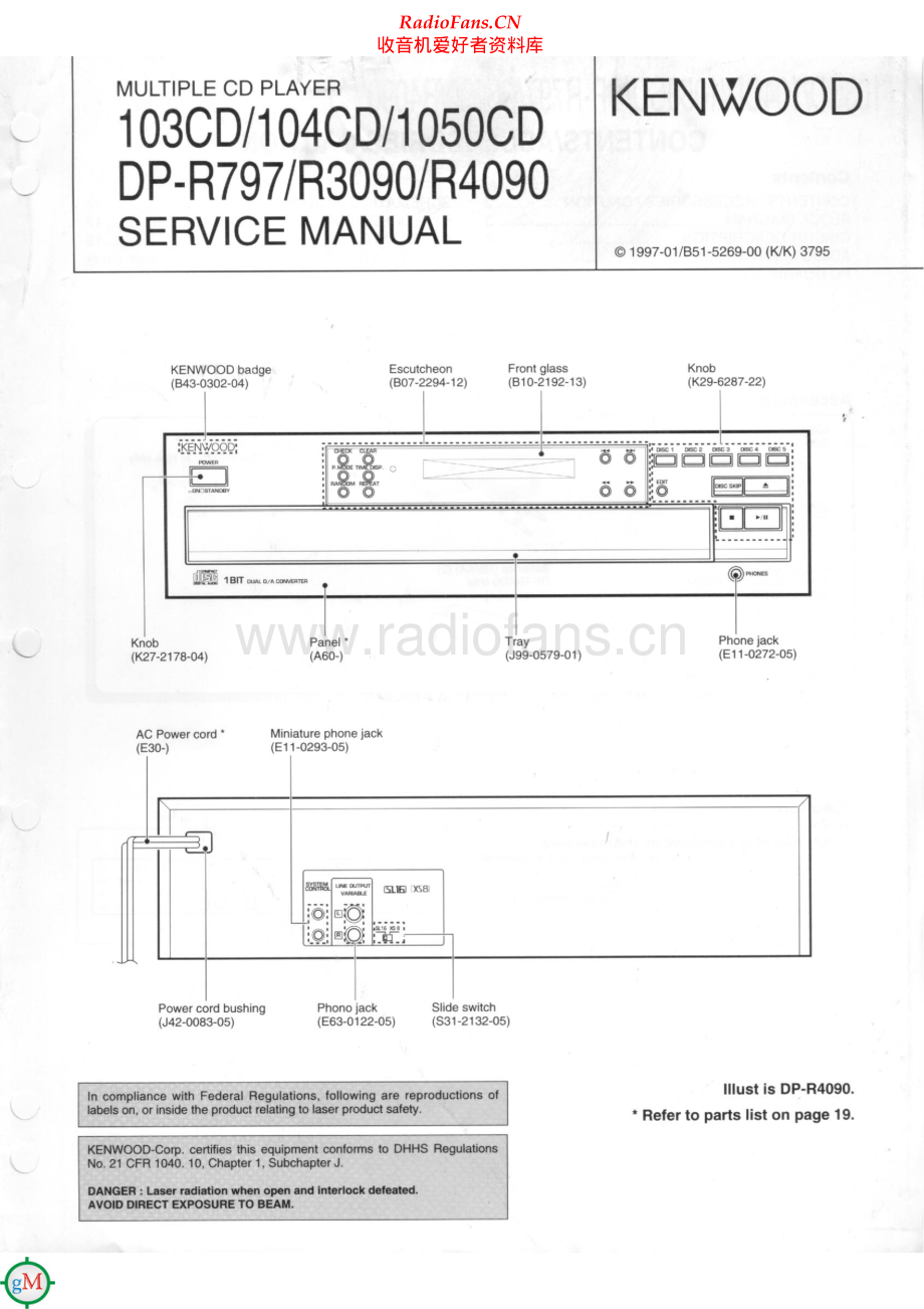 Kenwood-DPR3090-cd-sm 维修电路原理图.pdf_第1页