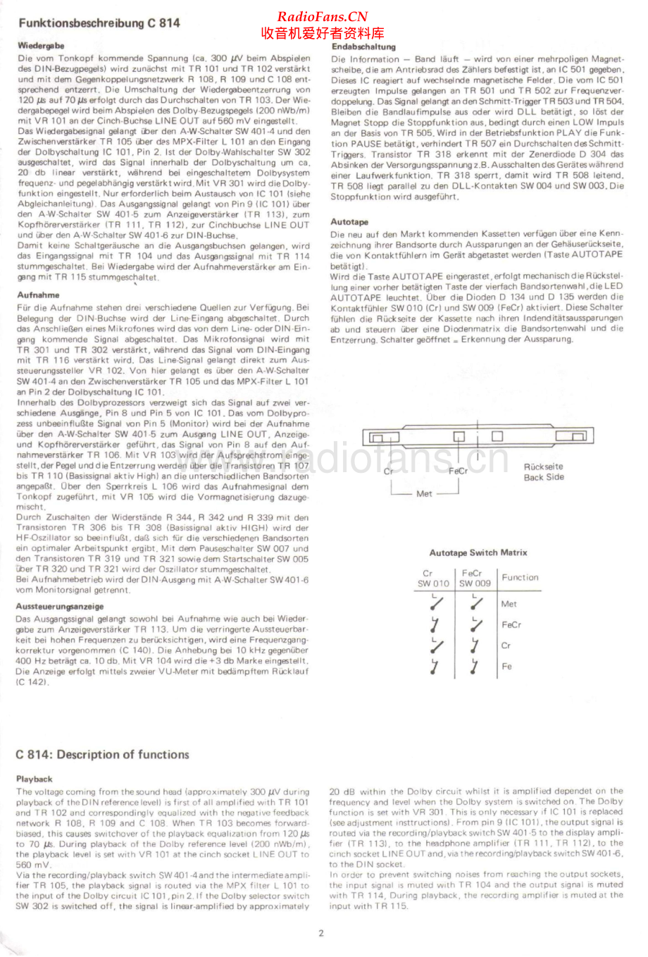 Dual-C814-tape-sm维修电路原理图.pdf_第2页