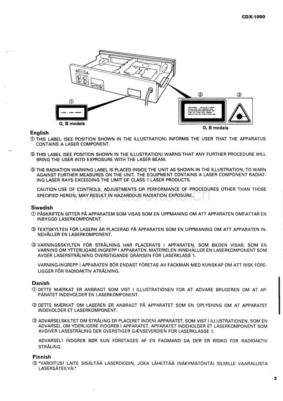 Yamaha-CDX1050-cd-sm 维修电路原理图.pdf_第3页