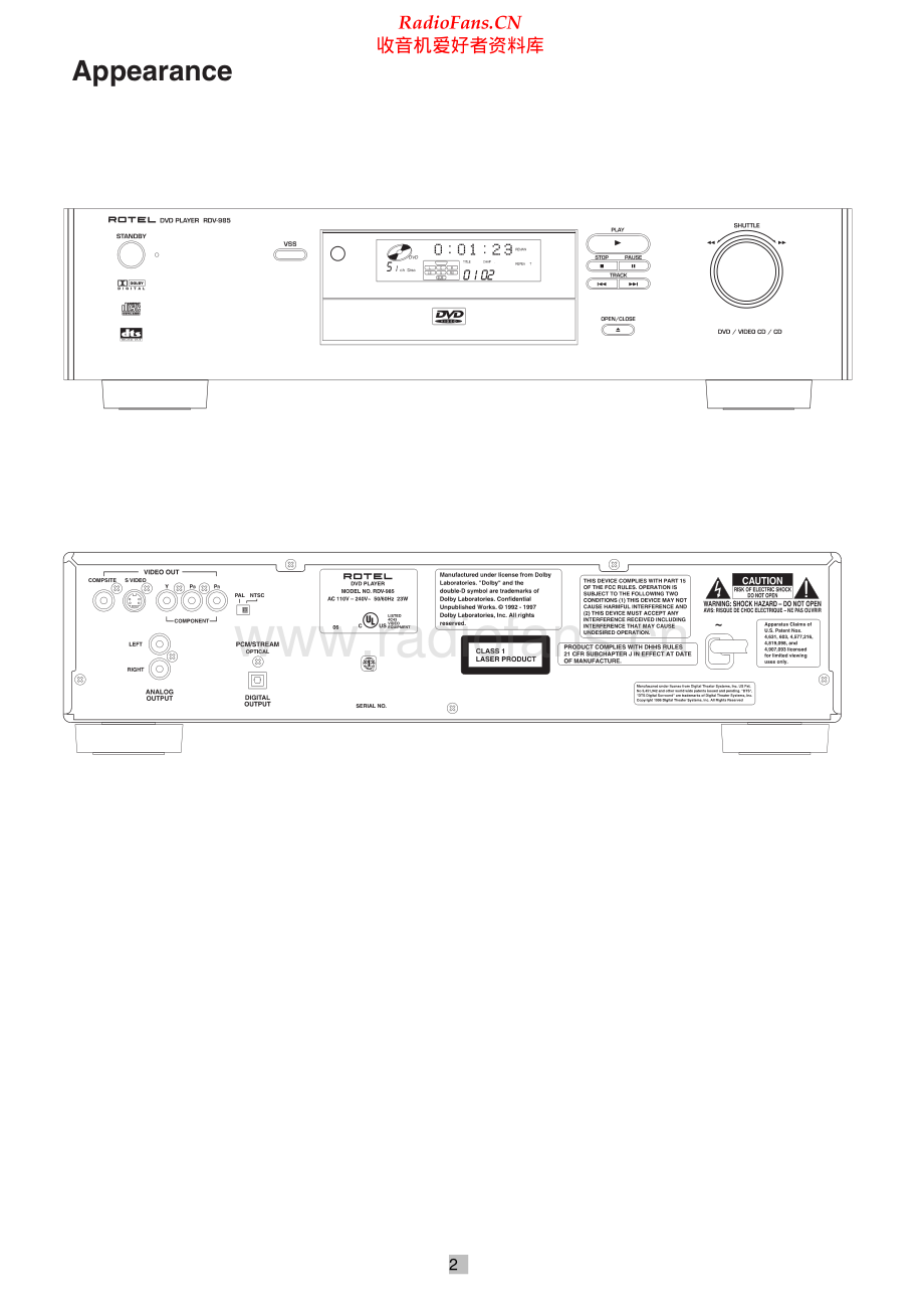 Rotel-RDV985-cd-sm 维修电路原理图.pdf_第2页