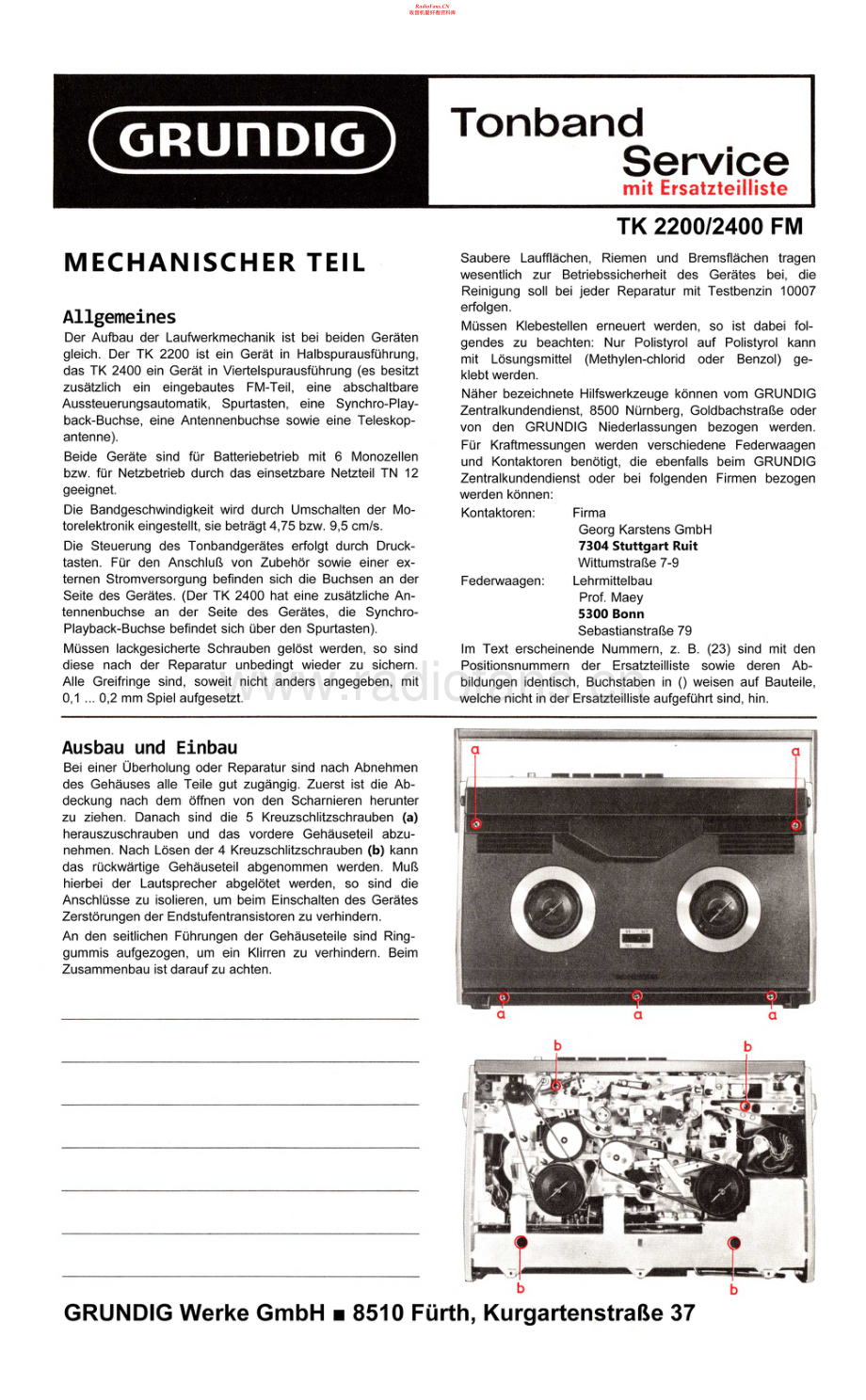 Grundig-TK2400-tape-sm维修电路原理图.pdf_第1页