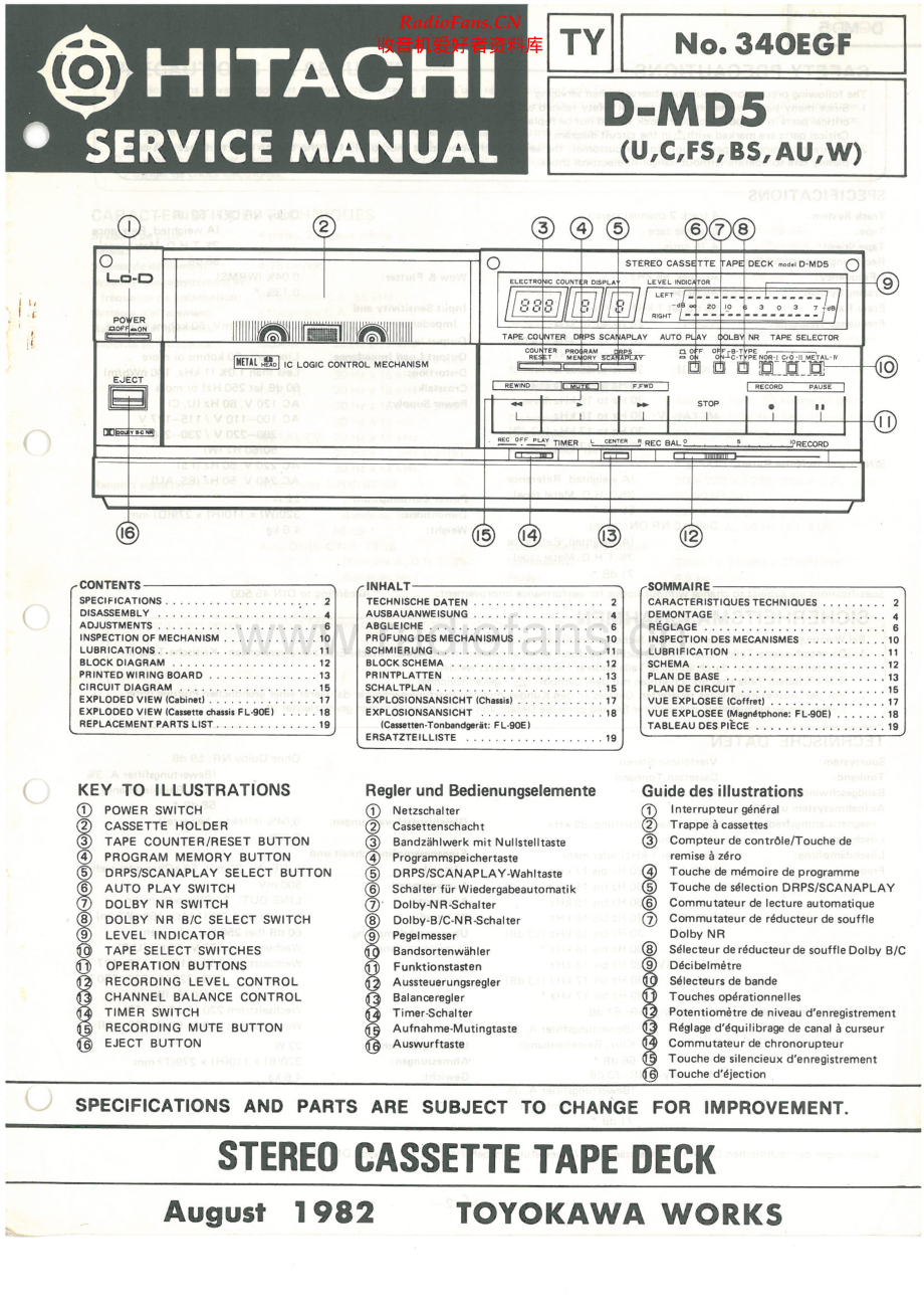 Hitachi-DMD5-tape-sm 维修电路原理图.pdf_第1页