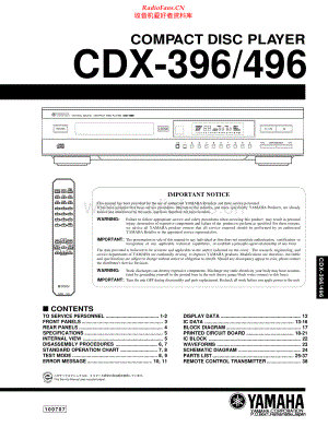 Yamaha-CDX496-cd-sm 维修电路原理图.pdf