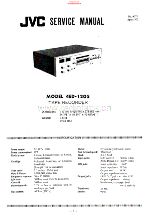 JVC-4ED1205-tape-sm 维修电路原理图.pdf