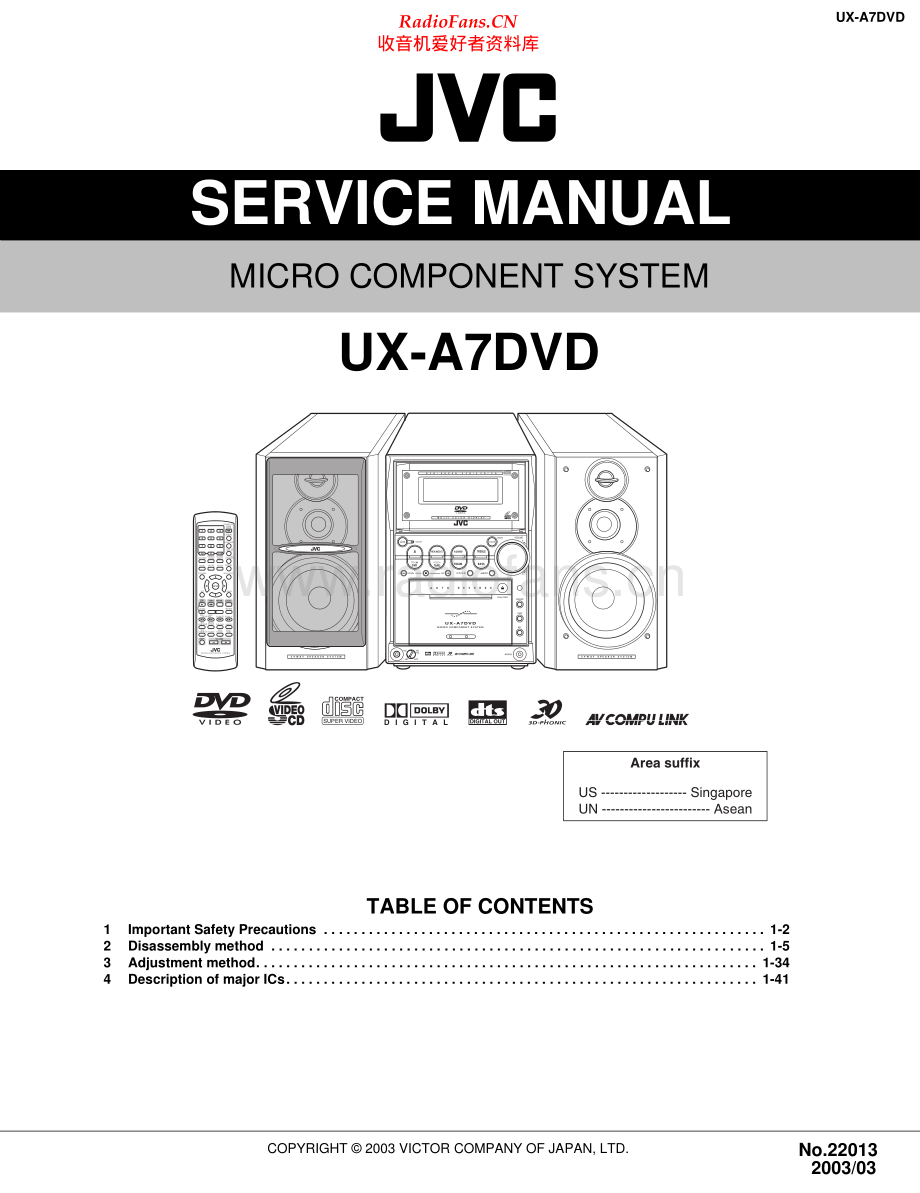 JVC-UXA7DVD-cs-sm 维修电路原理图.pdf_第1页