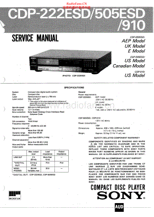 Sony-CDP505ESD-cd-sm 维修电路原理图.pdf