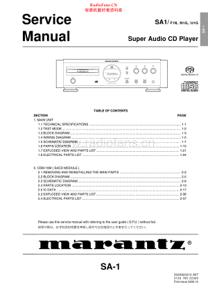 Marantz-SA1-sacd-sm 维修电路原理图.pdf