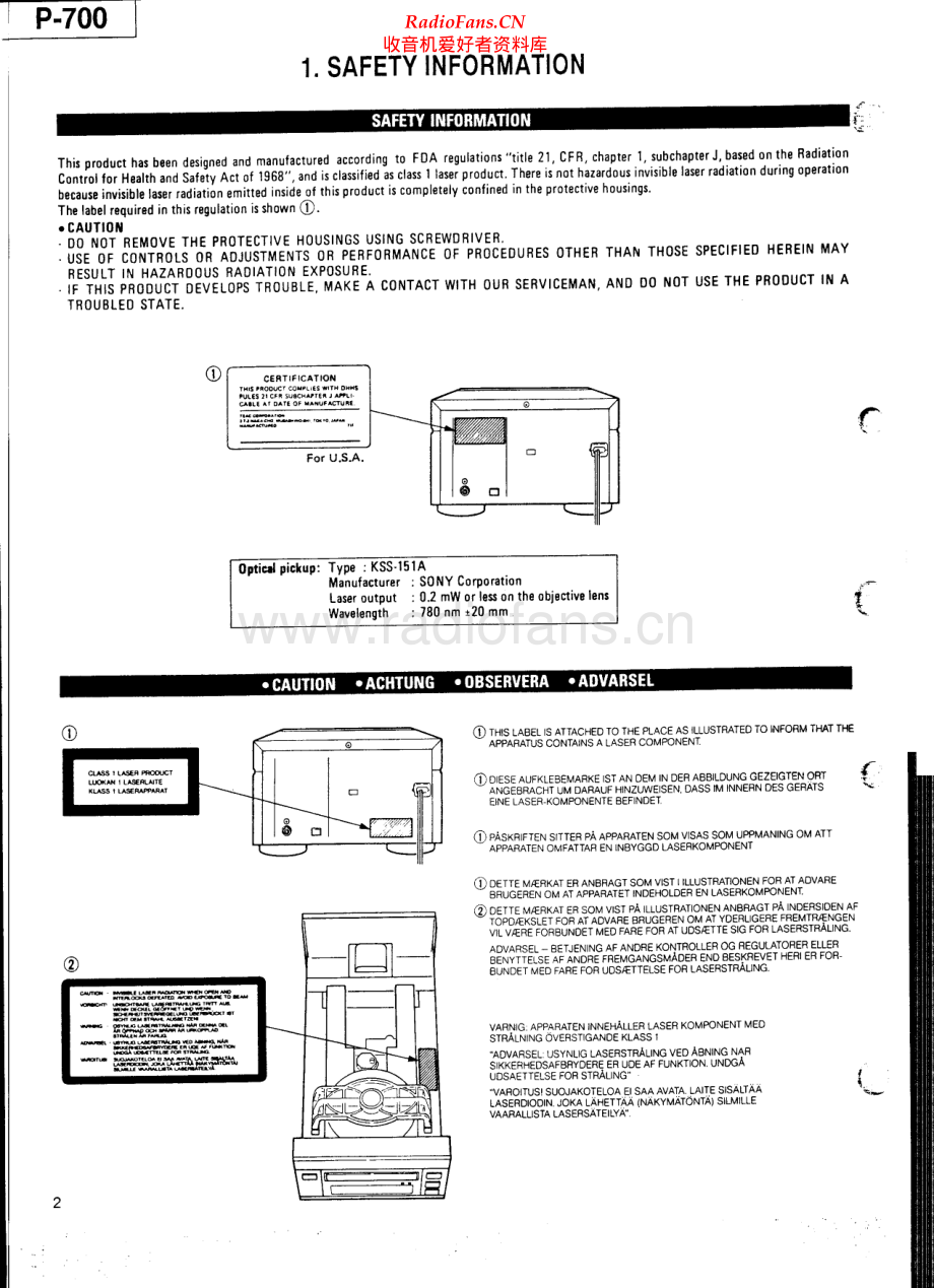 Teac-P700-cd-sm 维修电路原理图.pdf_第2页