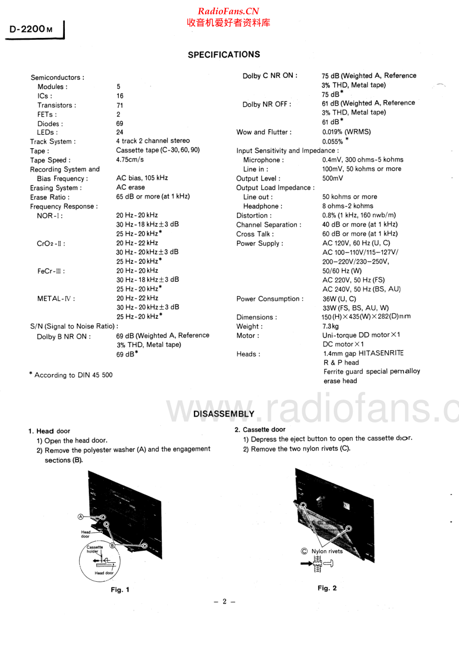 Hitachi-D2200M-tape-sm 维修电路原理图.pdf_第2页