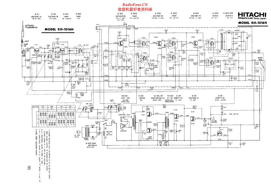 Hitachi-KH1016H-pr-sch 维修电路原理图.pdf_第1页