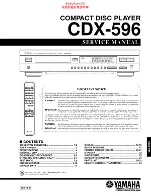 Yamaha-CDX596-cd-sm 维修电路原理图.pdf
