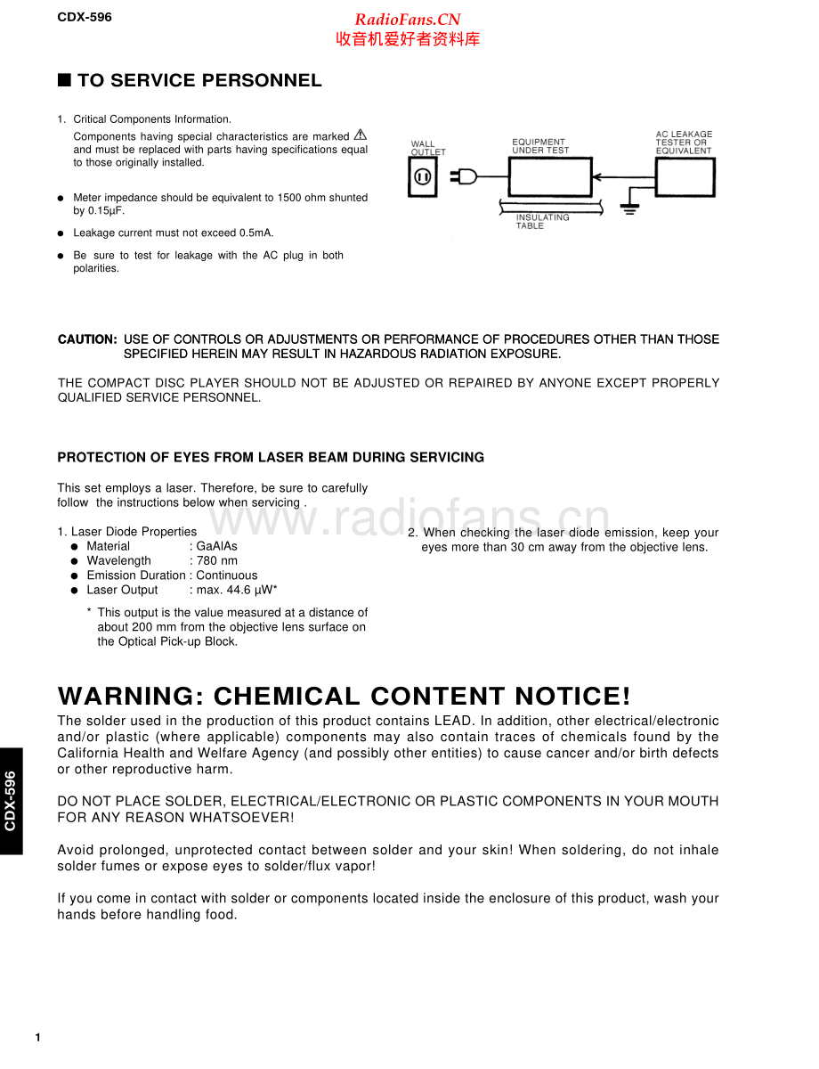 Yamaha-CDX596-cd-sm 维修电路原理图.pdf_第2页