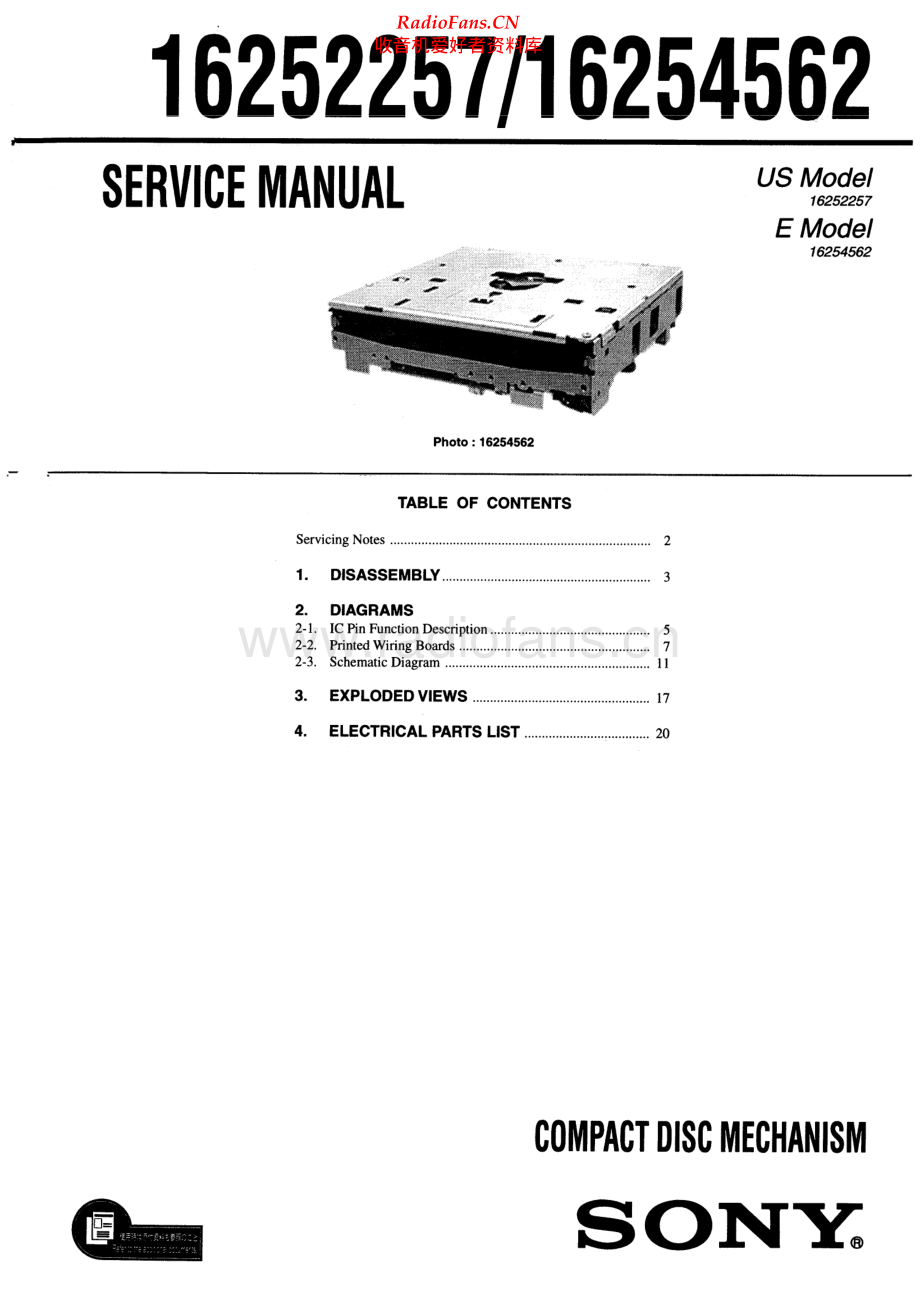 Sony-16254562-cd-sm 维修电路原理图.pdf_第1页