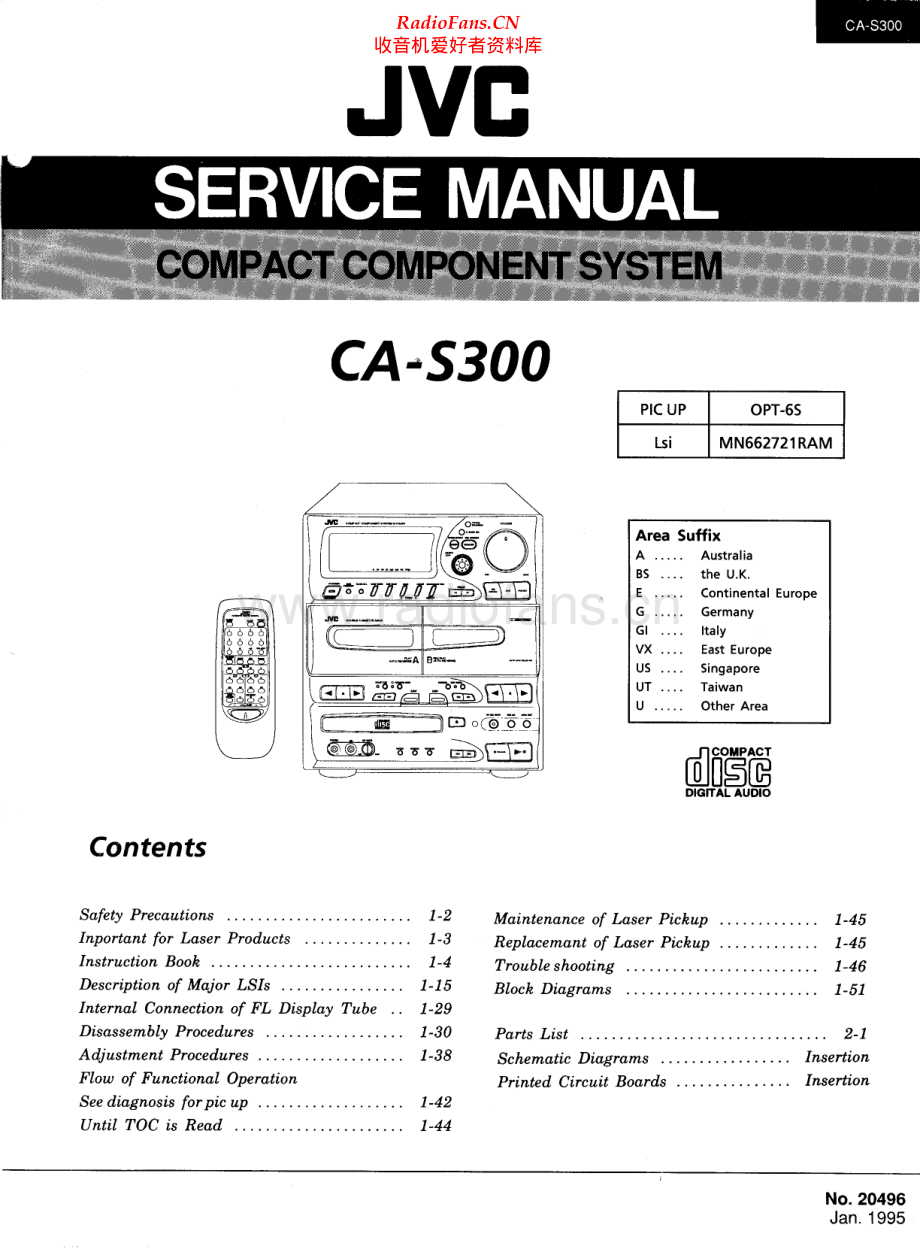 JVC-CAS300-cs-sm 维修电路原理图.pdf_第1页