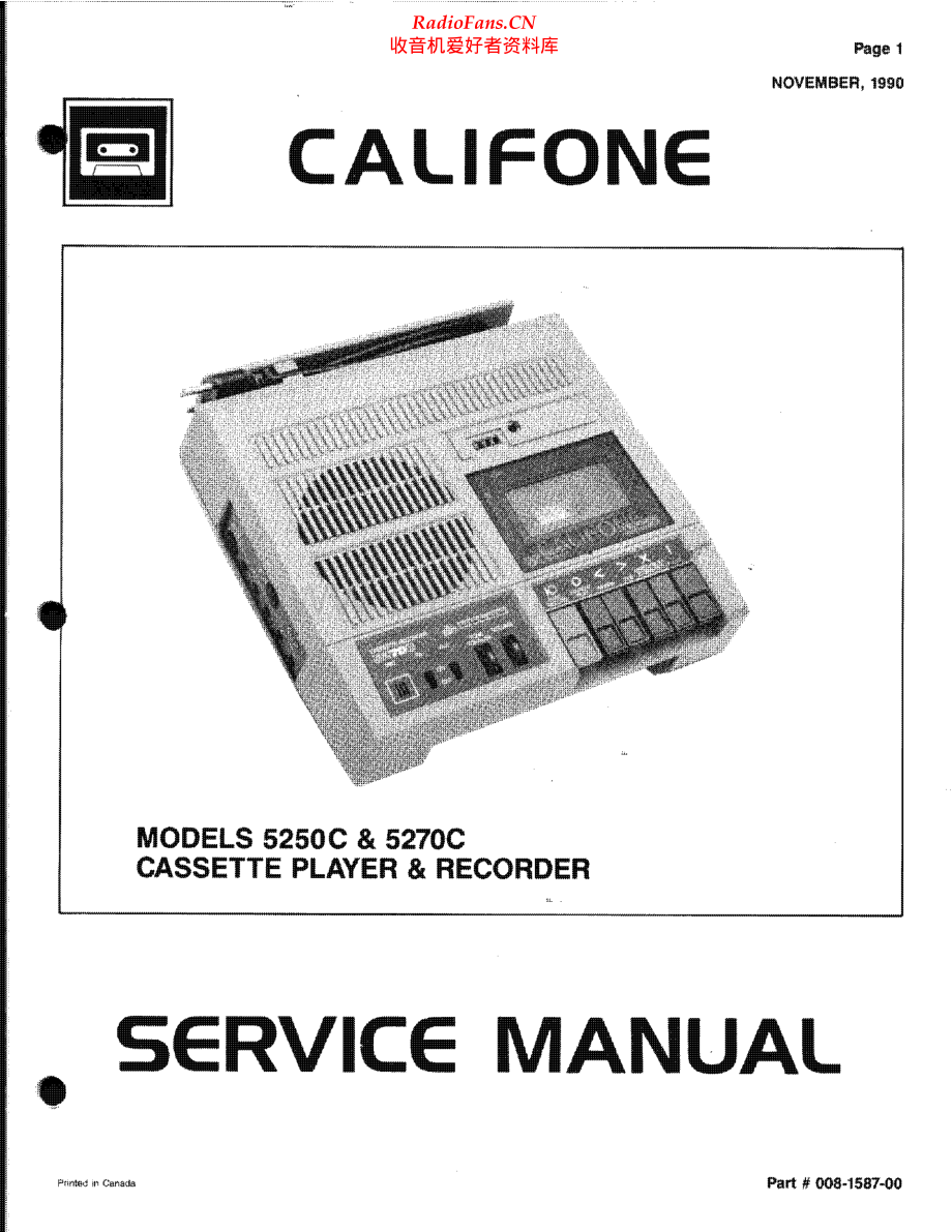 Califone-5270C-tape-sm维修电路原理图.pdf_第1页