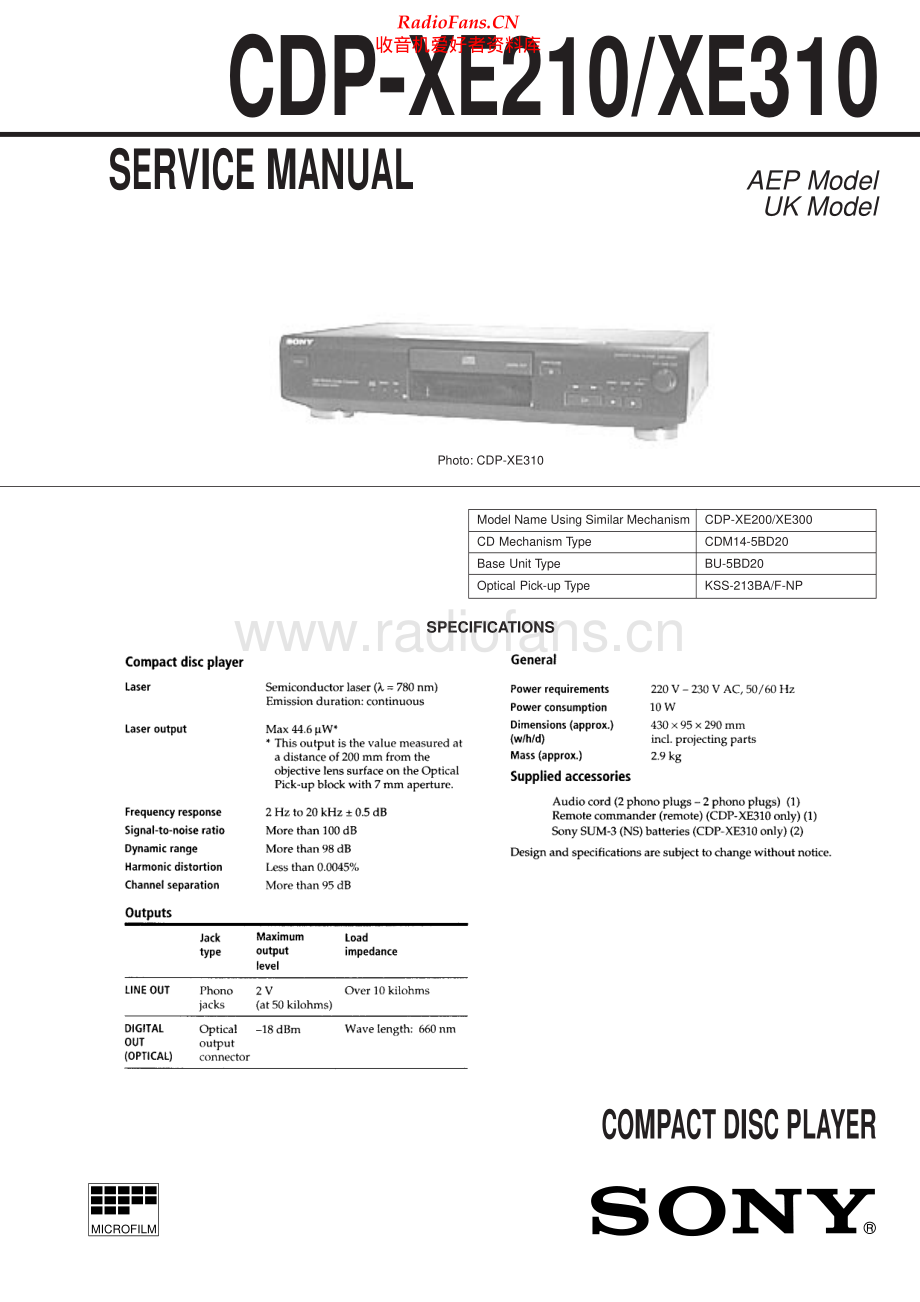 Sony-CDPXE310-cd-sm 维修电路原理图.pdf_第1页