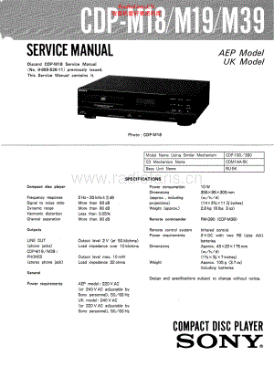Sony-CDPM19-cd-sm 维修电路原理图.pdf
