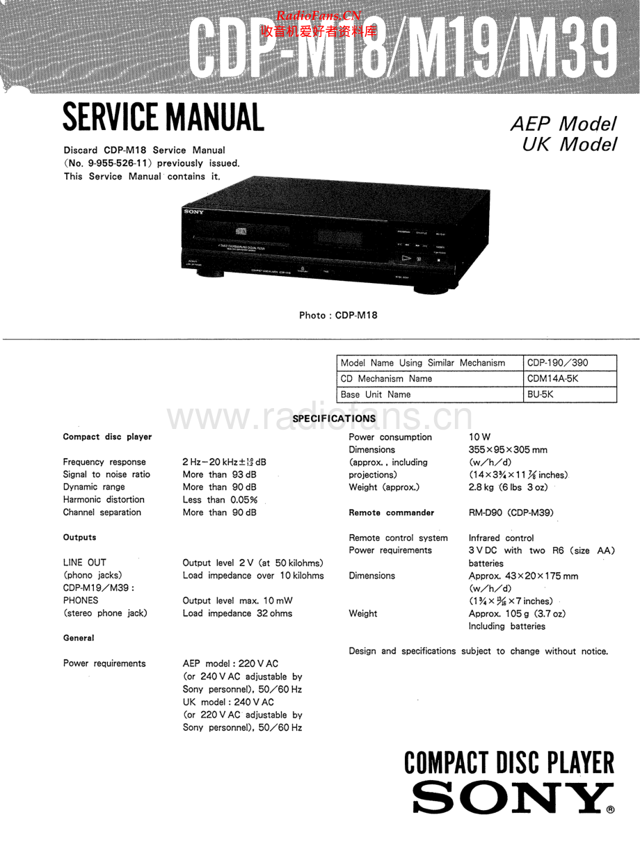 Sony-CDPM19-cd-sm 维修电路原理图.pdf_第1页