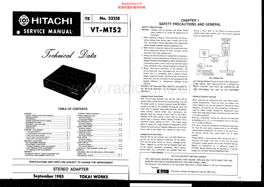 Hitachi-VTMTS2-sa-sm 维修电路原理图.pdf_第1页