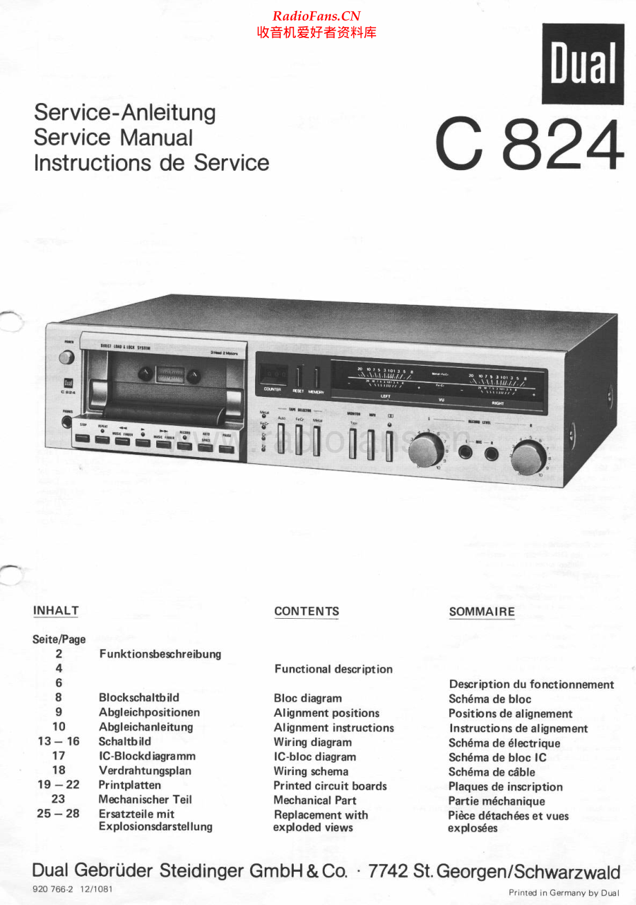 Dual-C824-tape-sm维修电路原理图.pdf_第1页