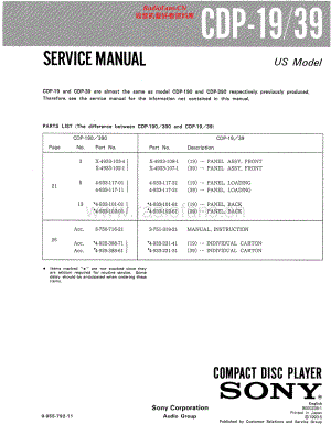Sony-CDP19-cd-sm 维修电路原理图.pdf