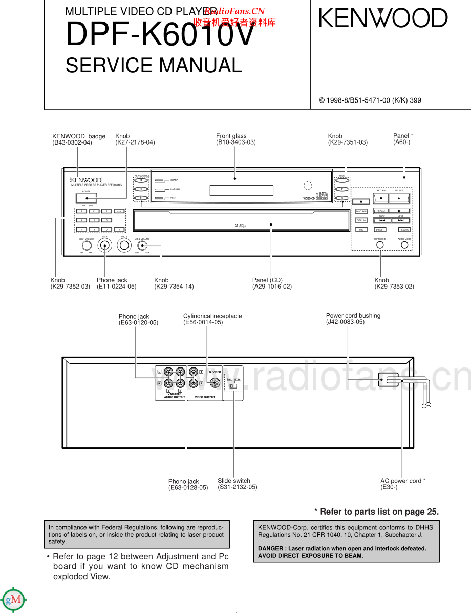 Kenwood-DPFK6010V-cd-sm 维修电路原理图.pdf_第1页