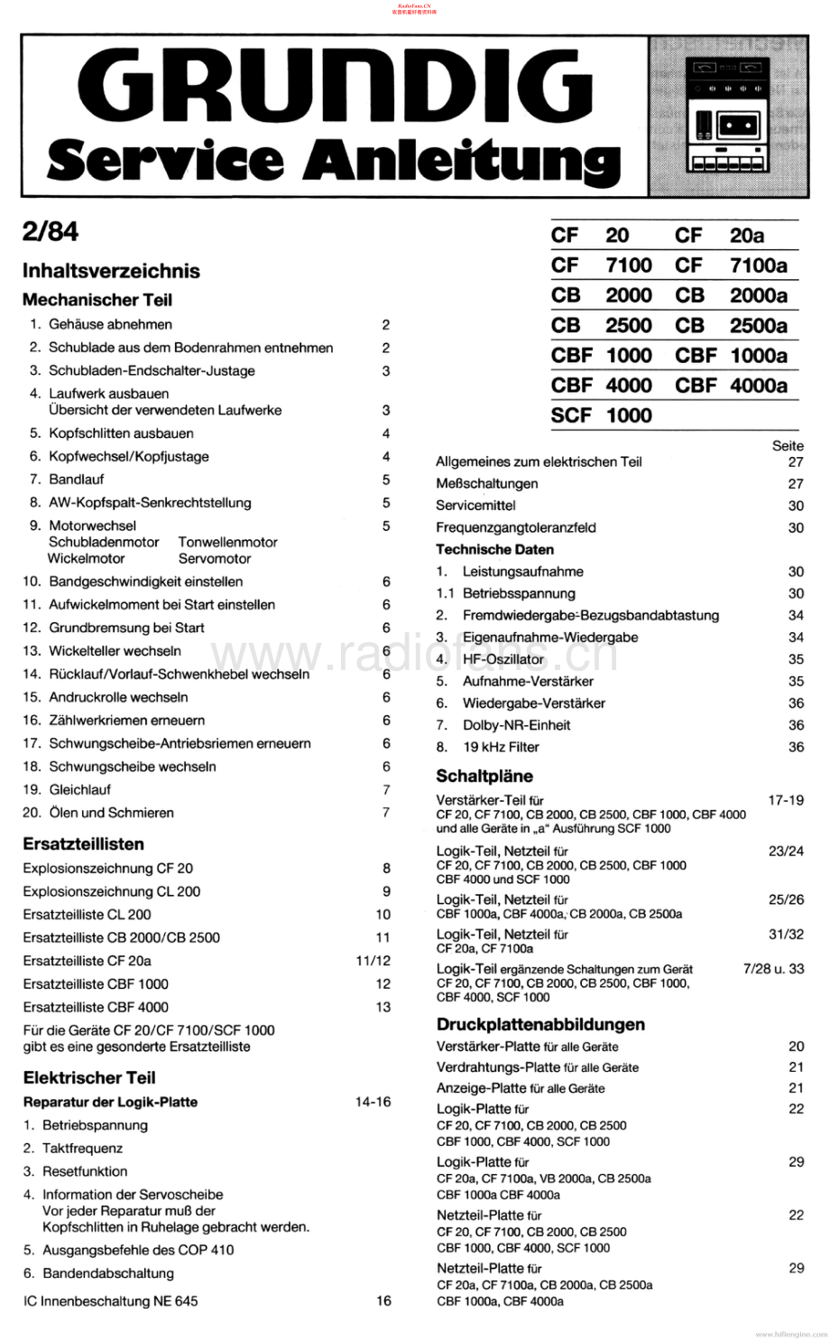 Grundig-CB2500-tape-sm维修电路原理图.pdf_第1页