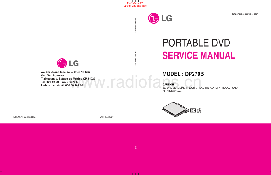 LG-DP270B-dvd-sm 维修电路原理图.pdf_第1页