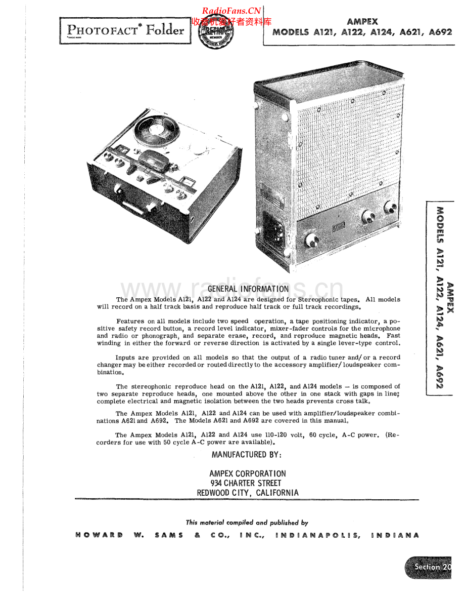 Ampex-A124-tape-sm维修电路原理图.pdf_第1页