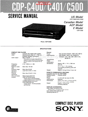 Sony-CDPC401-cd-sm 维修电路原理图.pdf