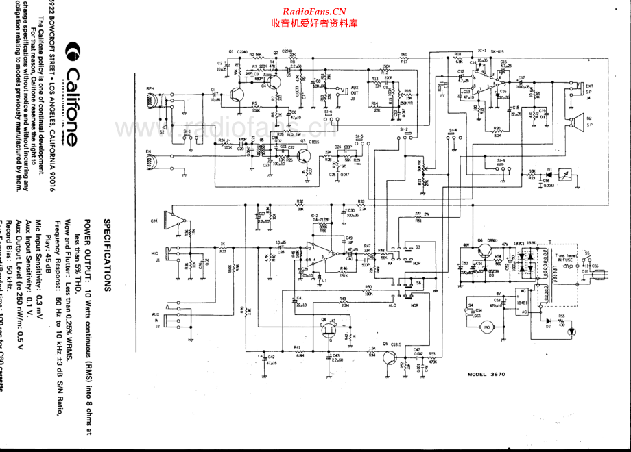 Califone-3670-tape-sch2维修电路原理图.pdf_第1页