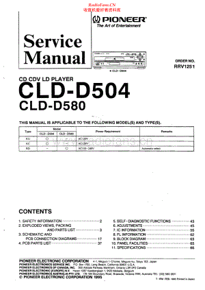 Pioneer-CLDD504-cd-sm 维修电路原理图.pdf