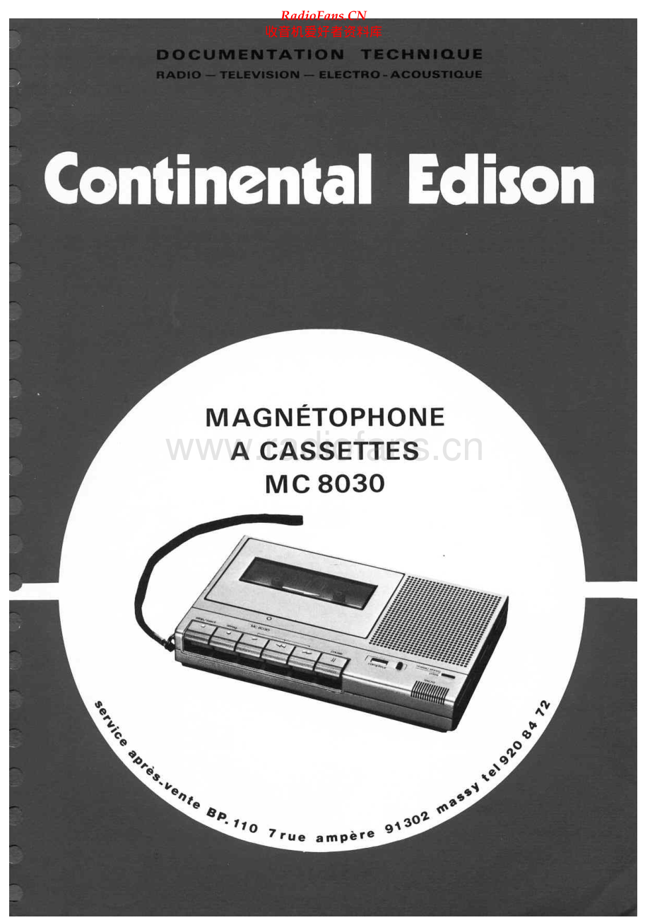 Continental-MC8030-tape-sm维修电路原理图.pdf_第1页