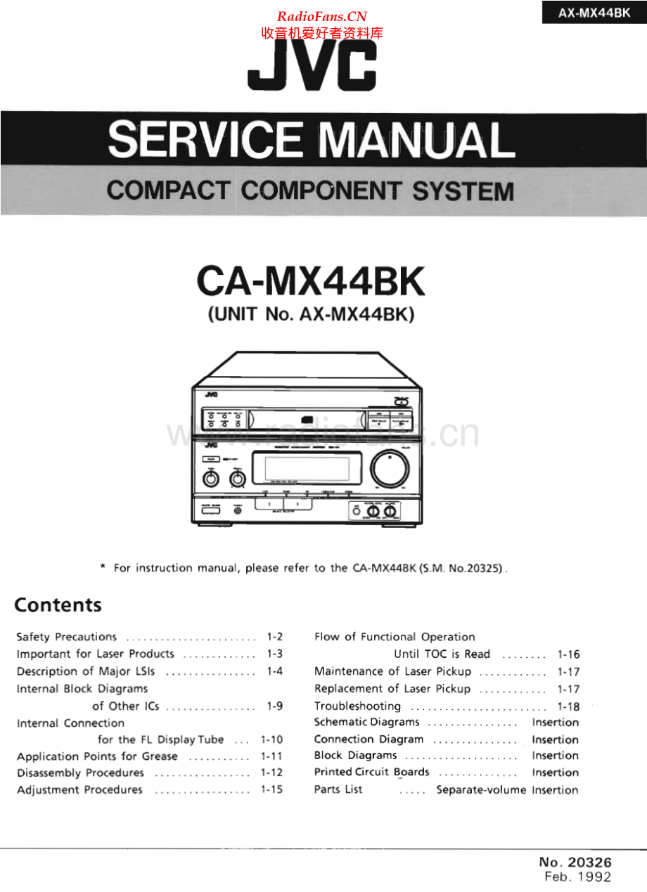 JVC-CAMX44BK-cs-sm 维修电路原理图.pdf_第1页