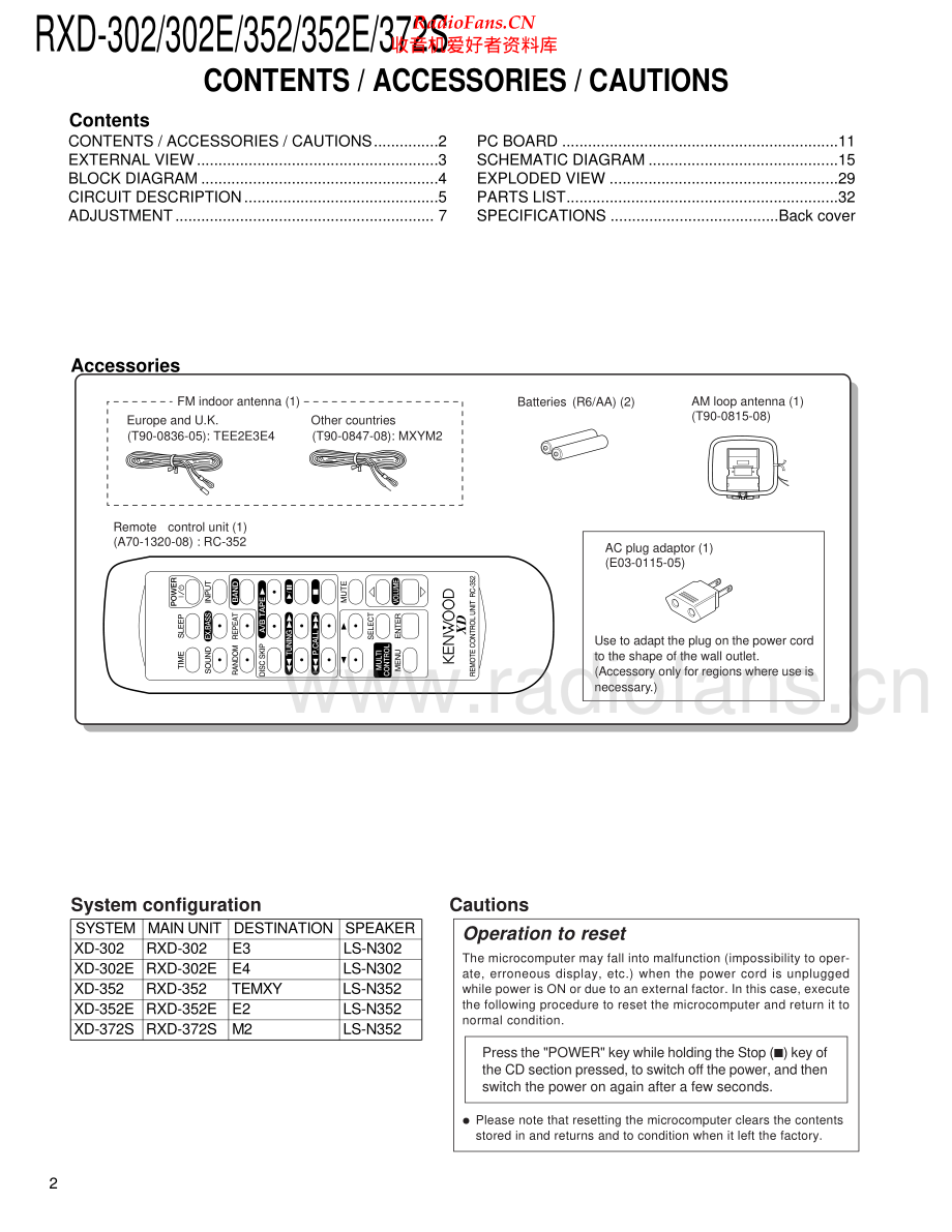 Kenwood-RXD302-cs-sm 维修电路原理图.pdf_第2页