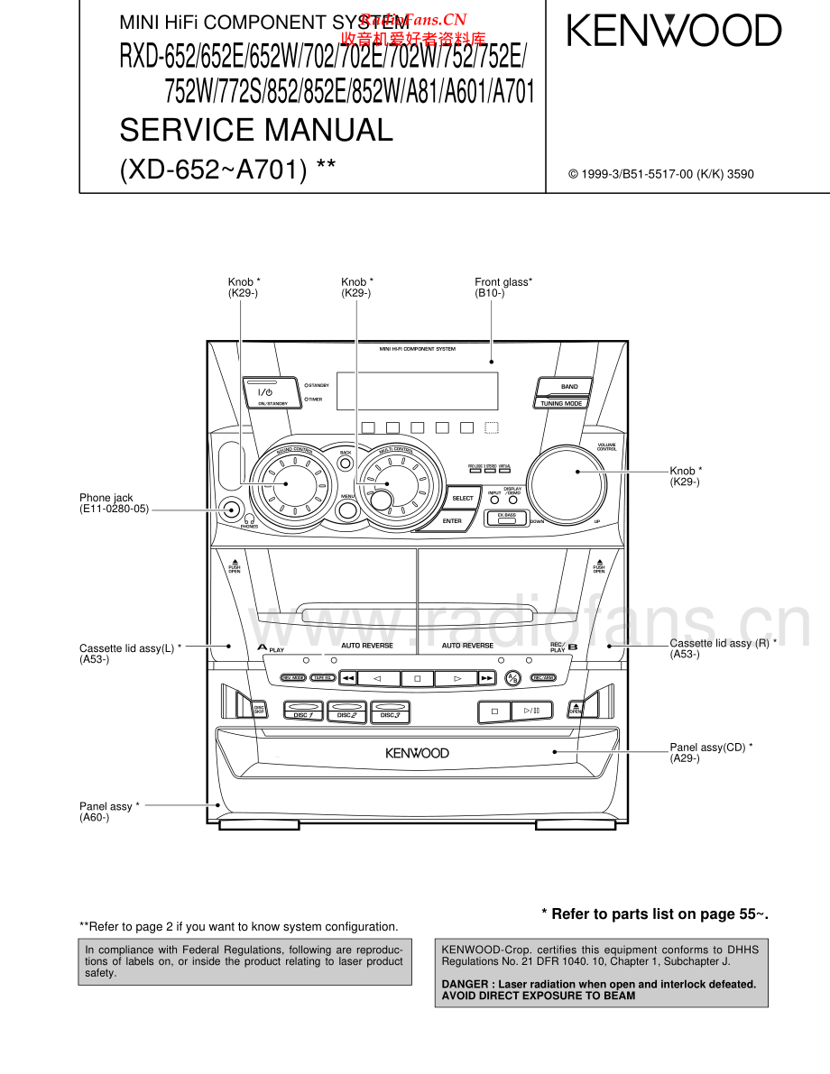 Kenwood-RXD702-cs-sm 维修电路原理图.pdf_第1页