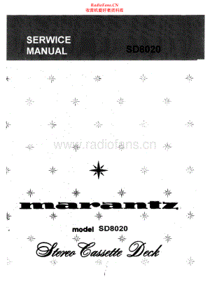 Marantz-SD8020-tape-sm 维修电路原理图.pdf