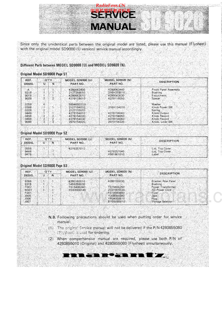 Marantz-SD9000-tape-sch 维修电路原理图.pdf_第1页