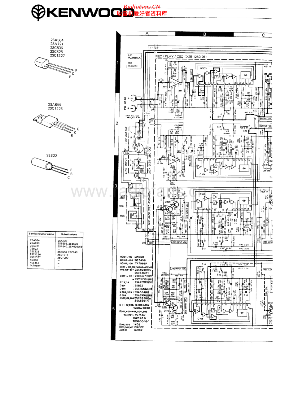 Kenwood-KX1030-tape-sch 维修电路原理图.pdf_第2页