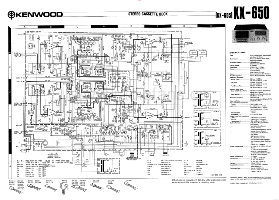 Kenwood-KX605-tape-sch 维修电路原理图.pdf_第1页