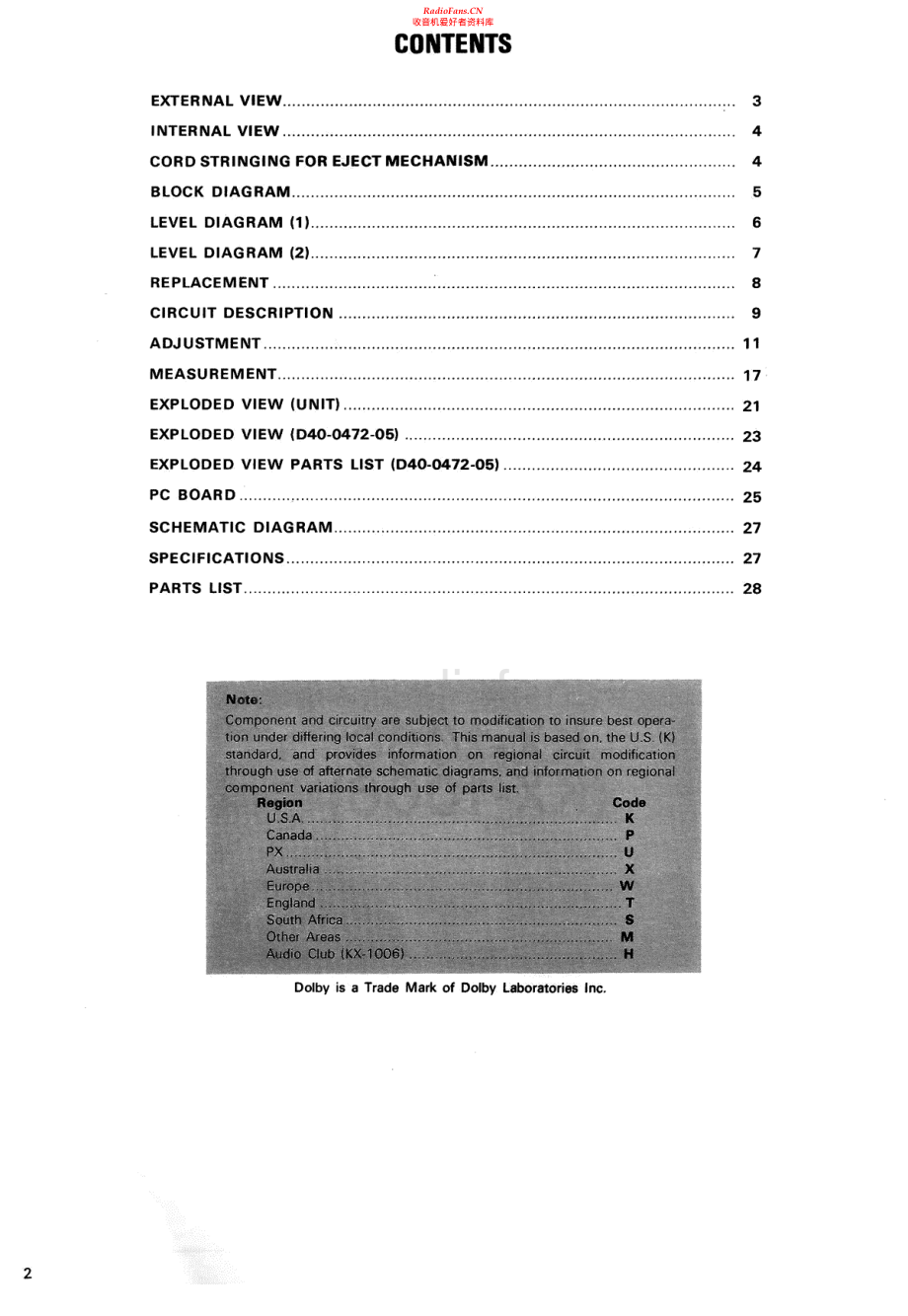 Kenwood-KX1006-tape-sm 维修电路原理图.pdf_第2页