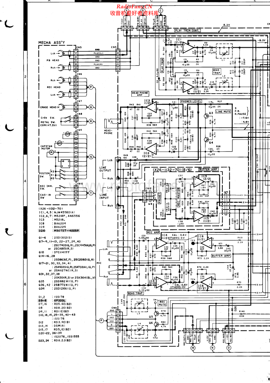 Kenwood-KX1100G-tape-sch 维修电路原理图.pdf_第1页