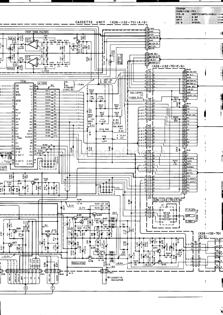 Kenwood-KX1100G-tape-sch 维修电路原理图.pdf_第3页