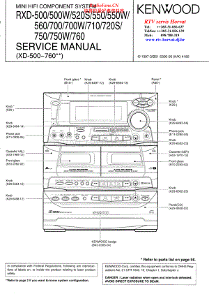 Kenwood-RXD710-cs-sm 维修电路原理图.pdf