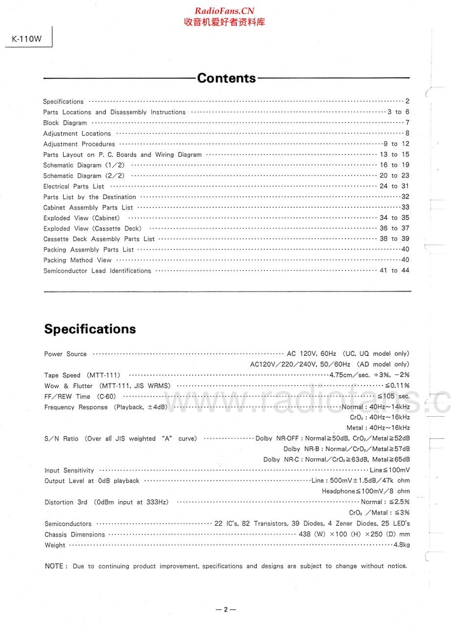 Luxman-K110W-tape-sm 维修电路原理图.pdf_第2页