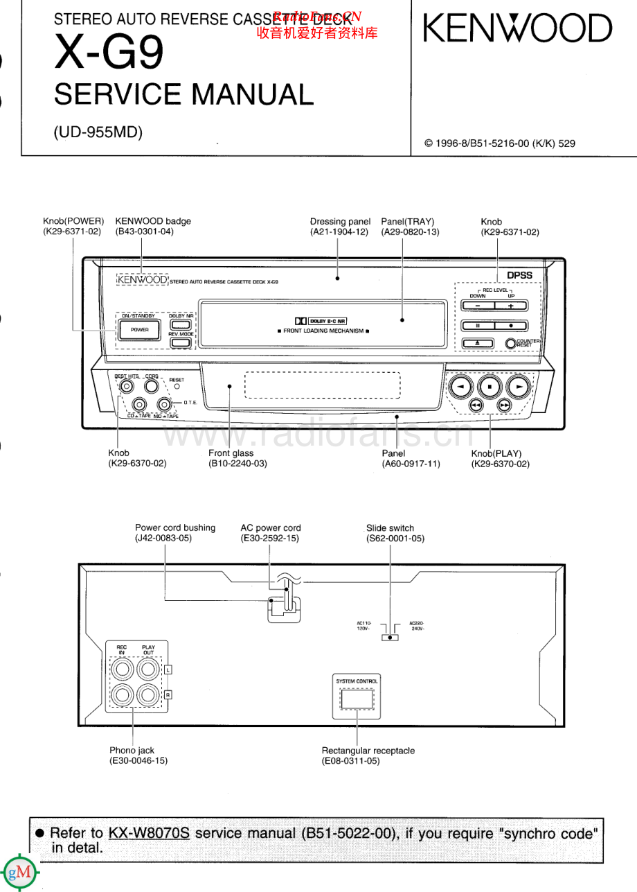 Kenwood-XG9-tape-sm 维修电路原理图.pdf_第1页