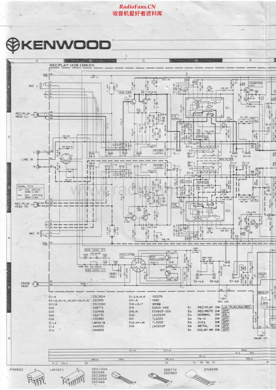 Kenwood-KX600-tape-sch 维修电路原理图.pdf_第1页